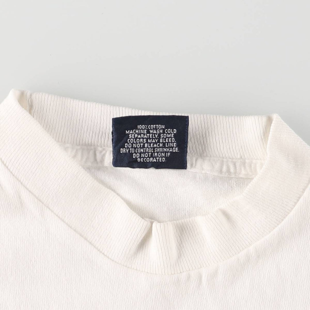 90'S Jansport Notre Dame University College T-shirt Made in USA Men's XL Vintage cotton white type Vintage Second Hand
