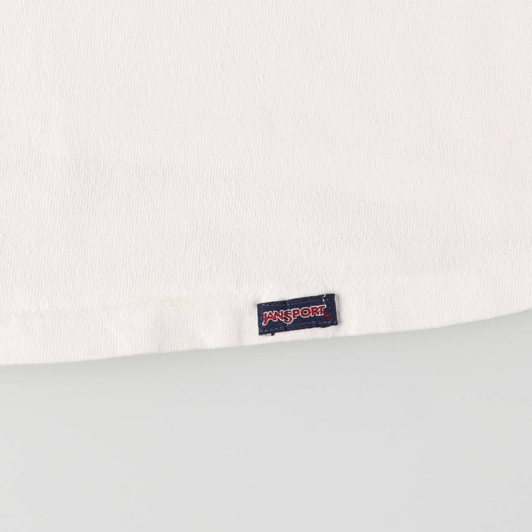 90'S Jansport Notre Dame University College T-shirt Made in USA Men's XL Vintage cotton white type Vintage Second Hand