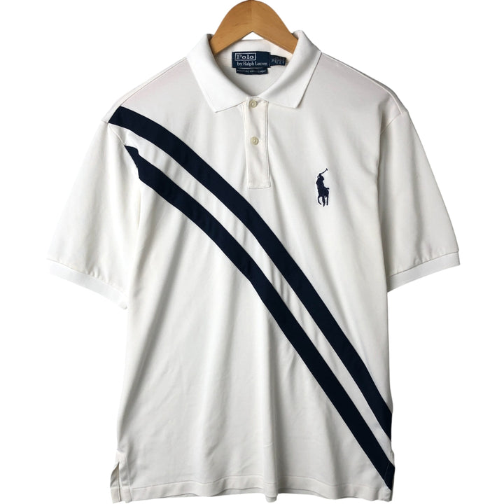 Ralph Lauren POLO by Ralph Lauren Big Pony Short Sleeve Polo Shirt Men's M polyester white type Vintage Second Hand