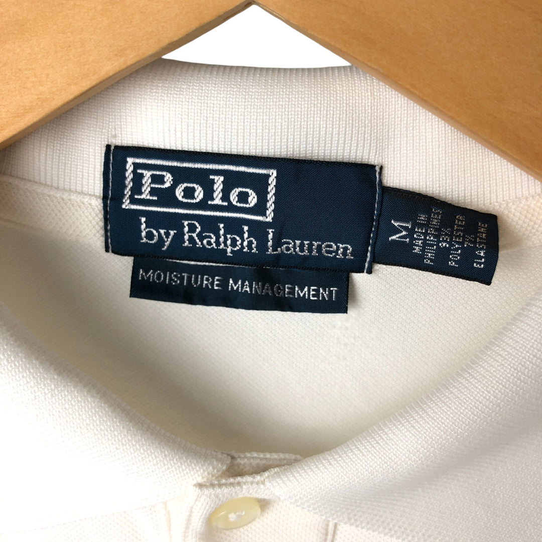 Ralph Lauren POLO by Ralph Lauren Big Pony Short Sleeve Polo Shirt Men's M polyester white type Vintage Second Hand