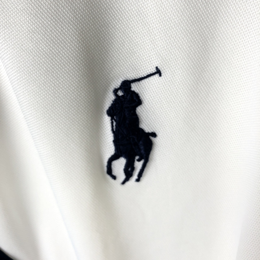 Ralph Lauren POLO by Ralph Lauren Big Pony Short Sleeve Polo Shirt Men's M polyester white type Vintage Second Hand
