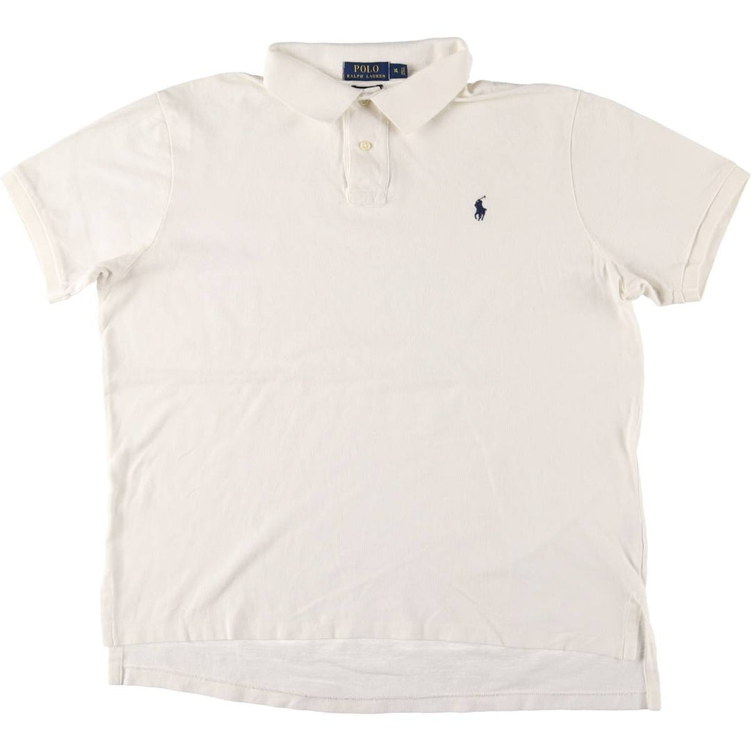 Ralph Lauren POLO RALPH LAUREN CUSTOM FIT short sleeve polo shirt men's XL equivalent cotton white type Vintage Second Hand