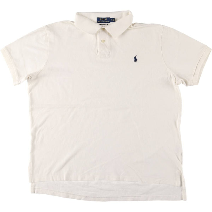 Ralph Lauren POLO RALPH LAUREN CUSTOM FIT short sleeve polo shirt men's XL equivalent cotton white type Vintage Second Hand