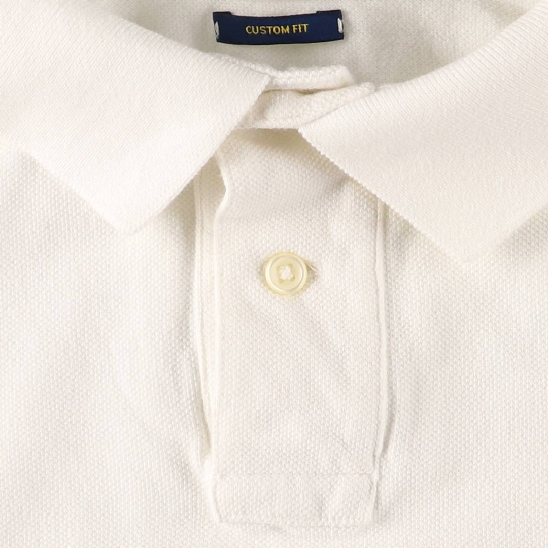 Ralph Lauren POLO RALPH LAUREN CUSTOM FIT short sleeve polo shirt men's XL equivalent cotton white type Vintage Second Hand
