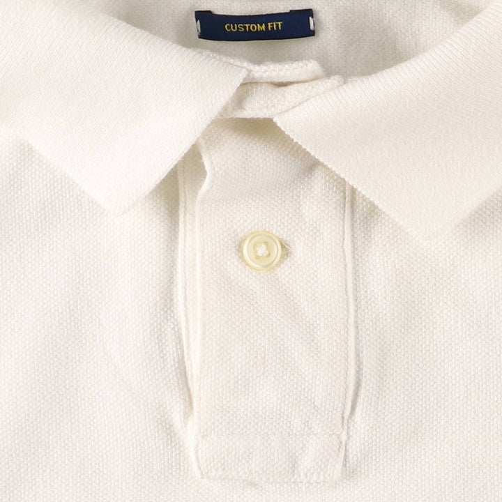 Ralph Lauren POLO RALPH LAUREN CUSTOM FIT short sleeve polo shirt men's XL equivalent cotton white type Vintage Second Hand