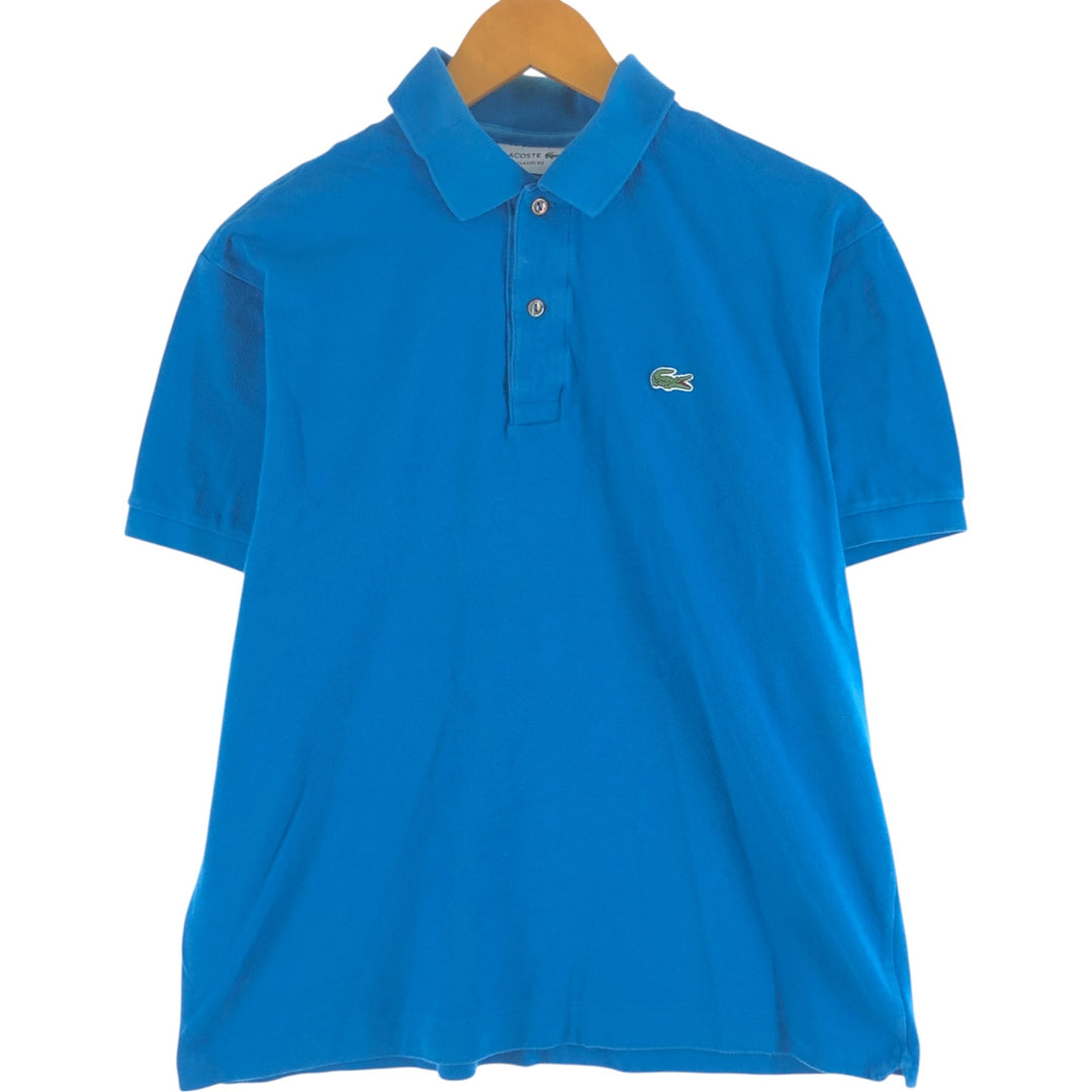 Lacoste LACOSTE CLASSIC FIT logo embroidered short sleeve polo shirt FR 5 US L equivalent to men's L cotton blue type Vintage Second Hand