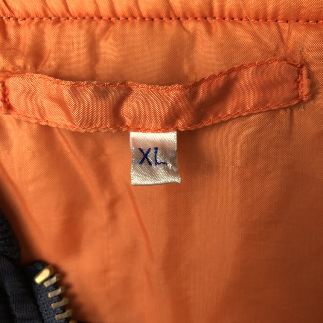 Highpoint MA-1 Style Padded Military Flight Jacket, Men's Size XL, Vintage Nylon navy blue type Vintage Second Hand