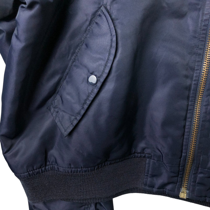 Highpoint MA-1 Style Padded Military Flight Jacket, Men's Size XL, Vintage Nylon navy blue type Vintage Second Hand