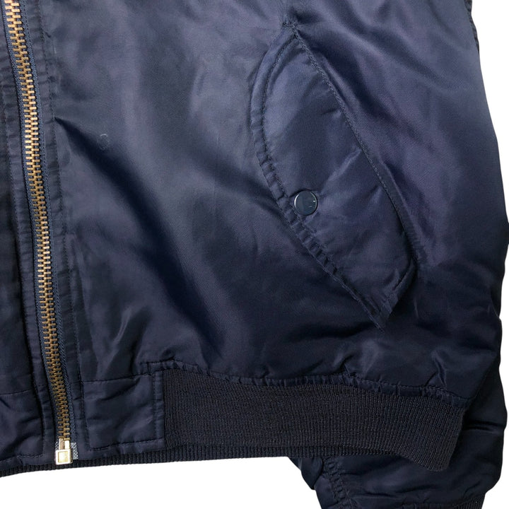 Highpoint MA-1 Style Padded Military Flight Jacket, Men's Size XL, Vintage Nylon navy blue type Vintage Second Hand