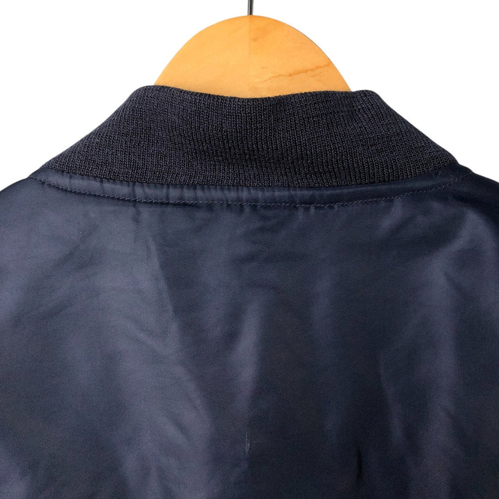 Highpoint MA-1 Style Padded Military Flight Jacket, Men's Size XL, Vintage Nylon navy blue type Vintage Second Hand