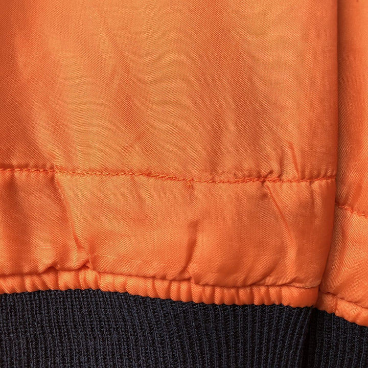 Highpoint MA-1 Style Padded Military Flight Jacket, Men's Size XL, Vintage Nylon navy blue type Vintage Second Hand