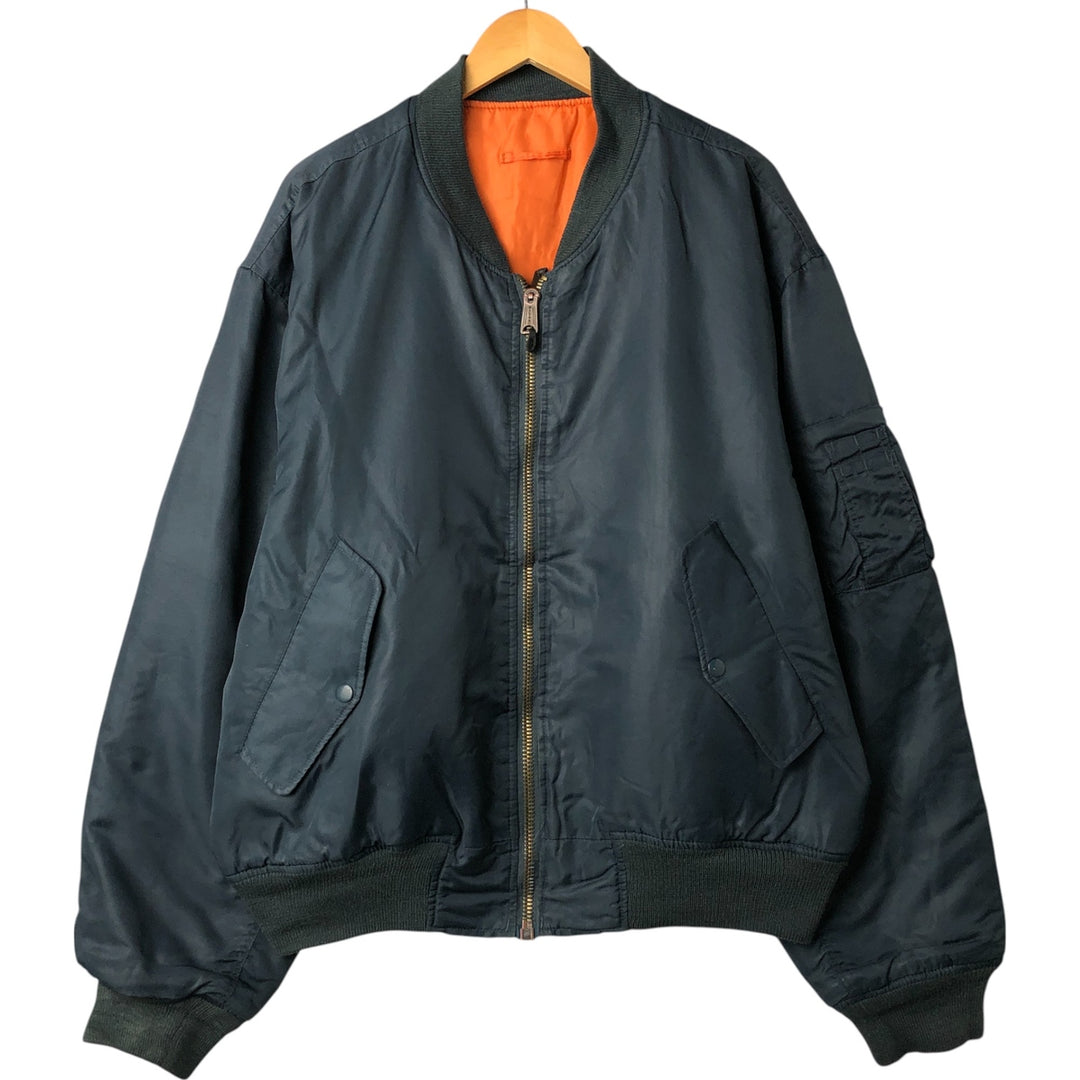 Civilian MIL-TEC MA-1 Type Padded Military Flight Jacket, Men's Size XXL unclear navy blue type Vintage Second Hand