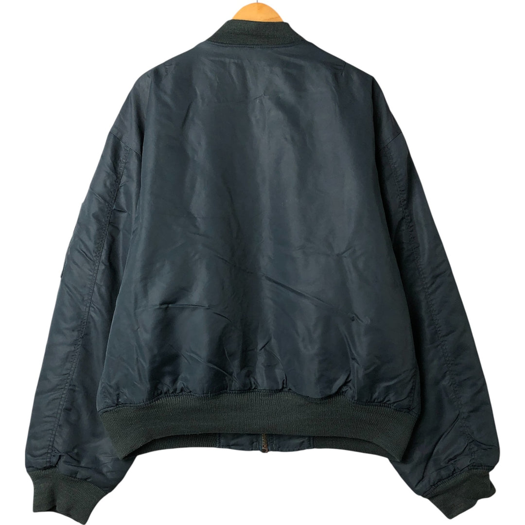 Civilian MIL-TEC MA-1 Type Padded Military Flight Jacket, Men's Size XXL unclear navy blue type Vintage Second Hand