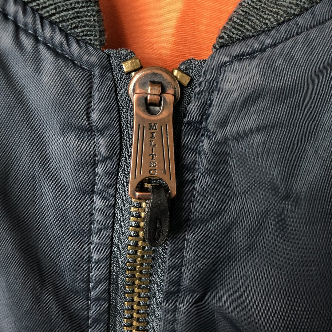 Civilian MIL-TEC MA-1 Type Padded Military Flight Jacket, Men's Size XXL unclear navy blue type Vintage Second Hand