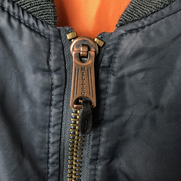 Civilian MIL-TEC MA-1 Type Padded Military Flight Jacket, Men's Size XXL unclear navy blue type Vintage Second Hand