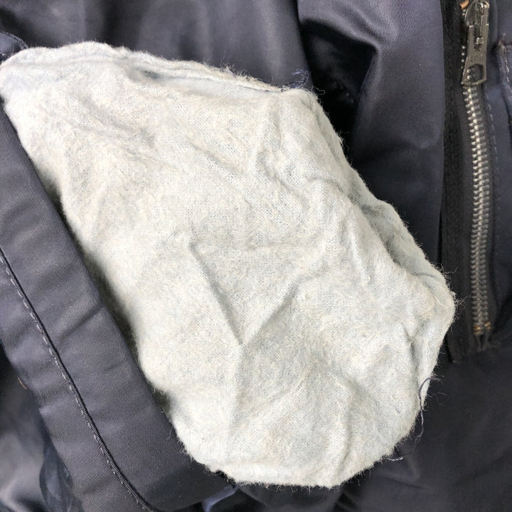 90'S civilian Alpha MA-1 style padded military flight jacket, made in the USA, men's size XL, vintage Nylon navy blue type Vintage Second Hand