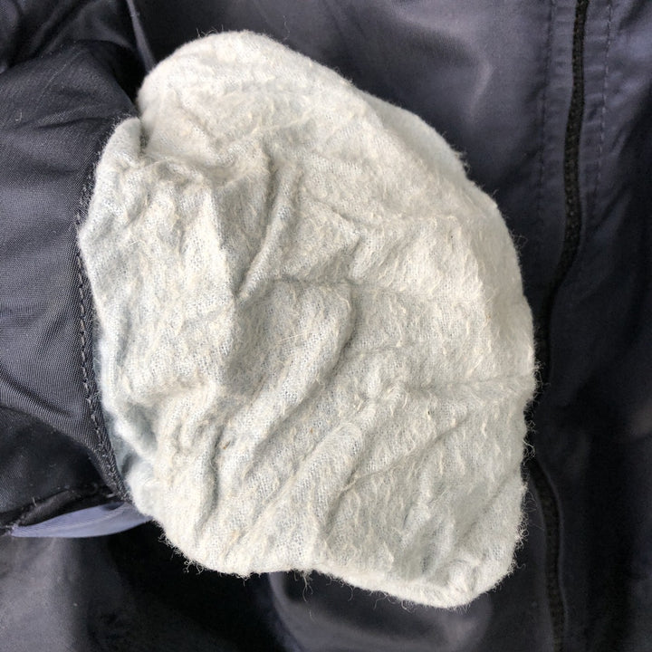 90'S civilian Alpha MA-1 style padded military flight jacket, made in the USA, men's size XL, vintage Nylon navy blue type Vintage Second Hand