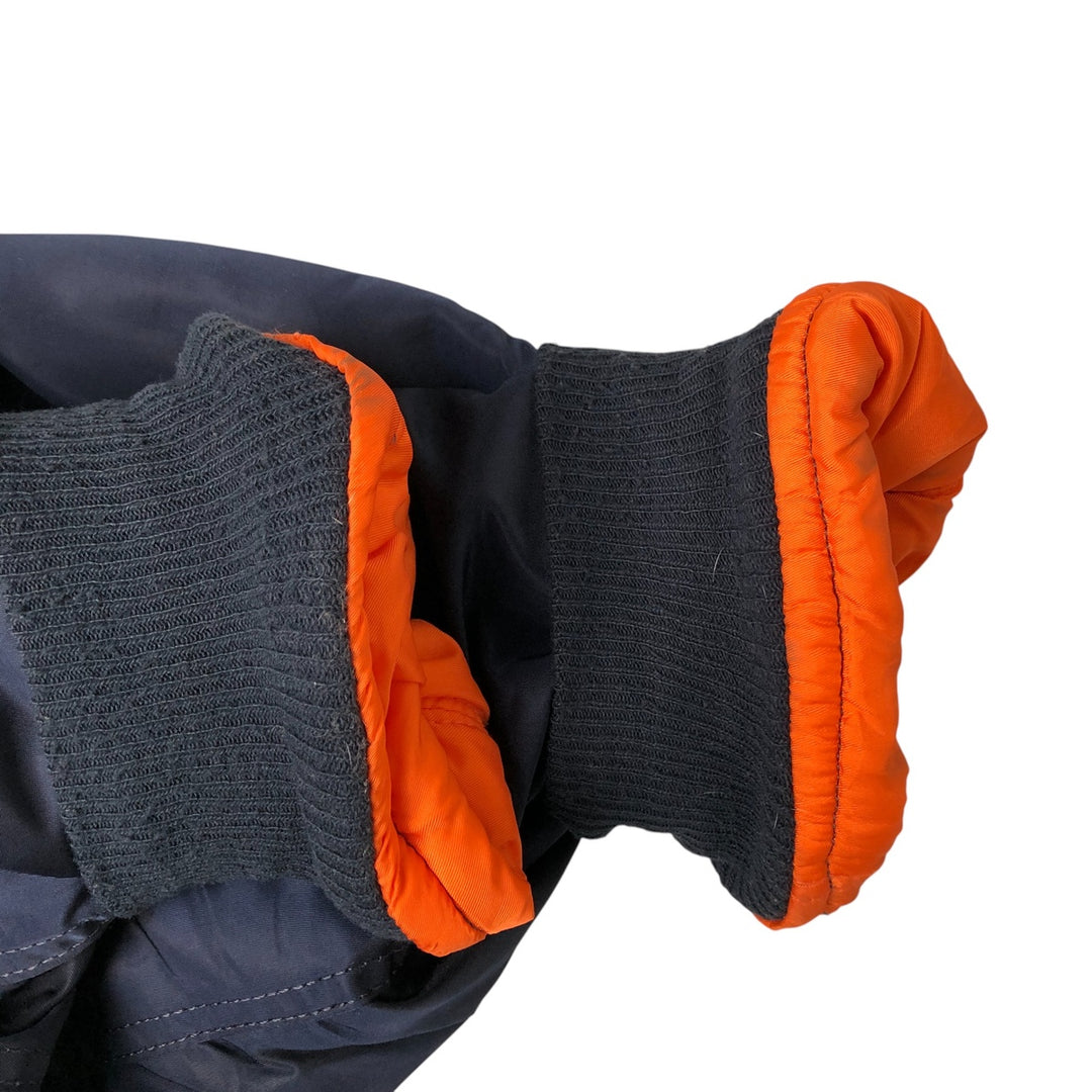 90'S civilian Alpha MA-1 style padded military flight jacket, made in the USA, men's size XL, vintage Nylon navy blue type Vintage Second Hand