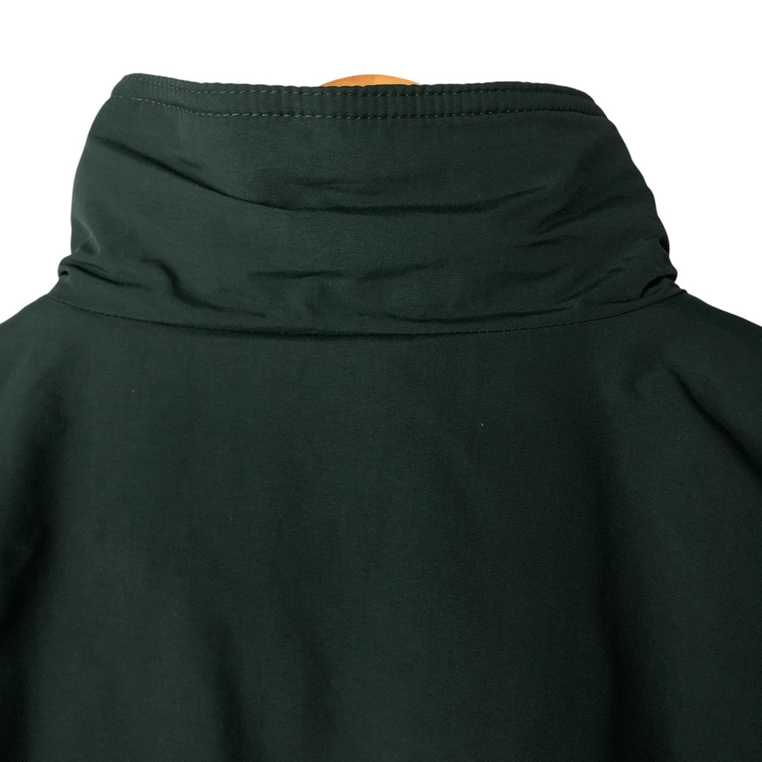 90s-00'S LLBean padded puffer jacket, men's size L Nylon Green type dark green Vintage Second Hand