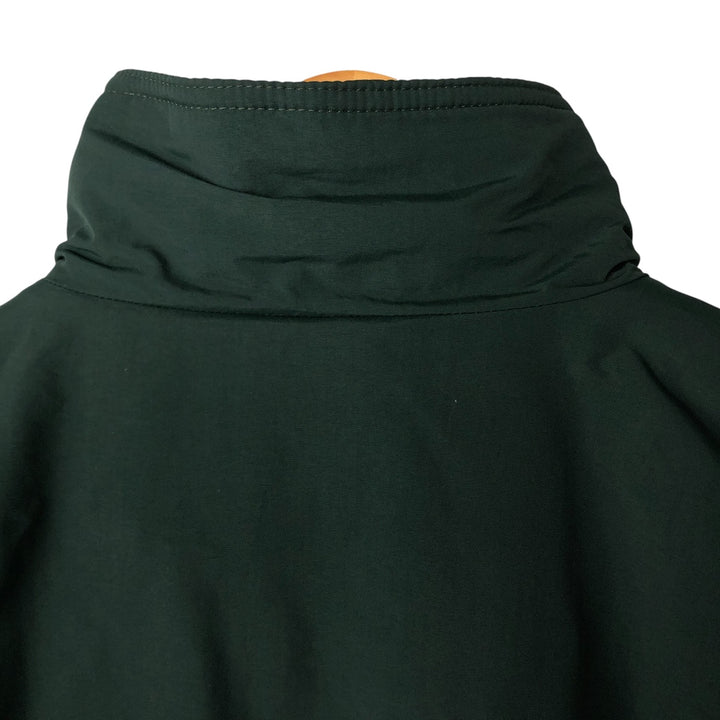 90s-00'S LLBean padded puffer jacket, men's size L Nylon Green type dark green Vintage Second Hand
