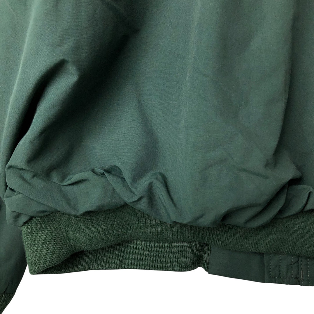90s-00'S LLBean padded puffer jacket, men's size L Nylon Green type dark green Vintage Second Hand