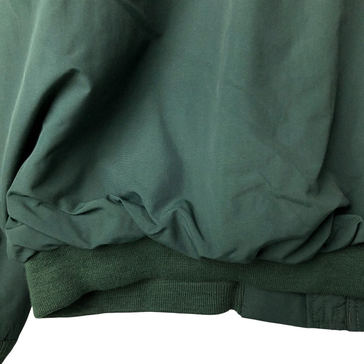 90s-00'S LLBean padded puffer jacket, men's size L Nylon Green type dark green Vintage Second Hand