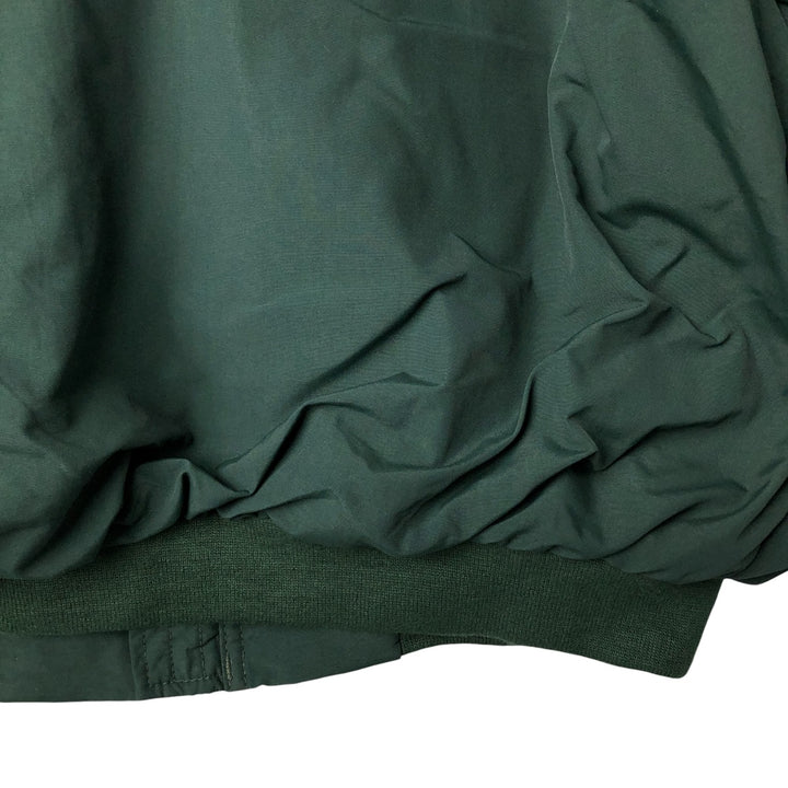 90s-00'S LLBean padded puffer jacket, men's size L Nylon Green type dark green Vintage Second Hand