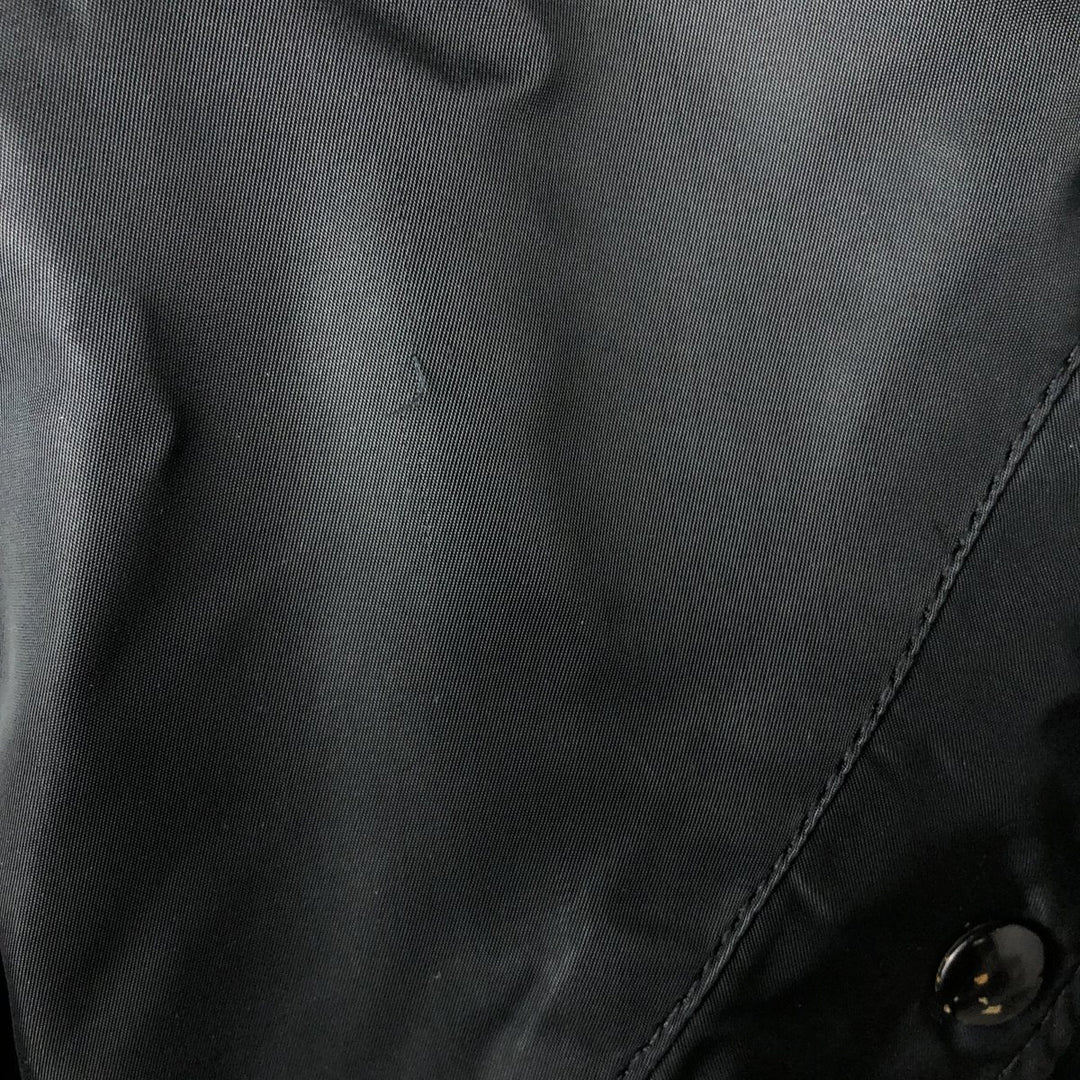 1990'S Civilian Alpha MA-1 Style Padded Military Flight Jacket, Made in USA, Men's Size Medium, Vintage Nylon black type Vintage Second Hand