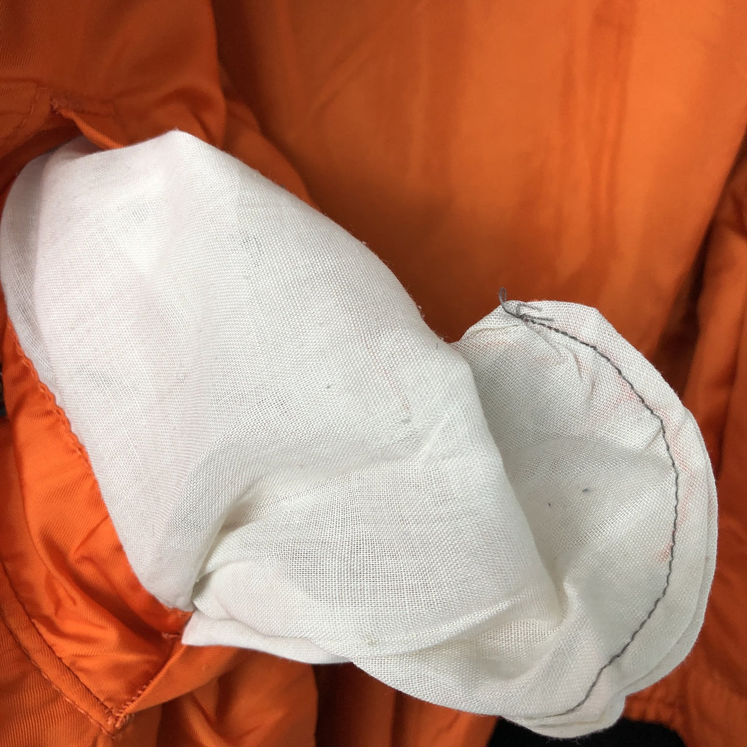 1990'S Civilian Alpha MA-1 Style Padded Military Flight Jacket, Made in USA, Men's Size Medium, Vintage Nylon black type Vintage Second Hand