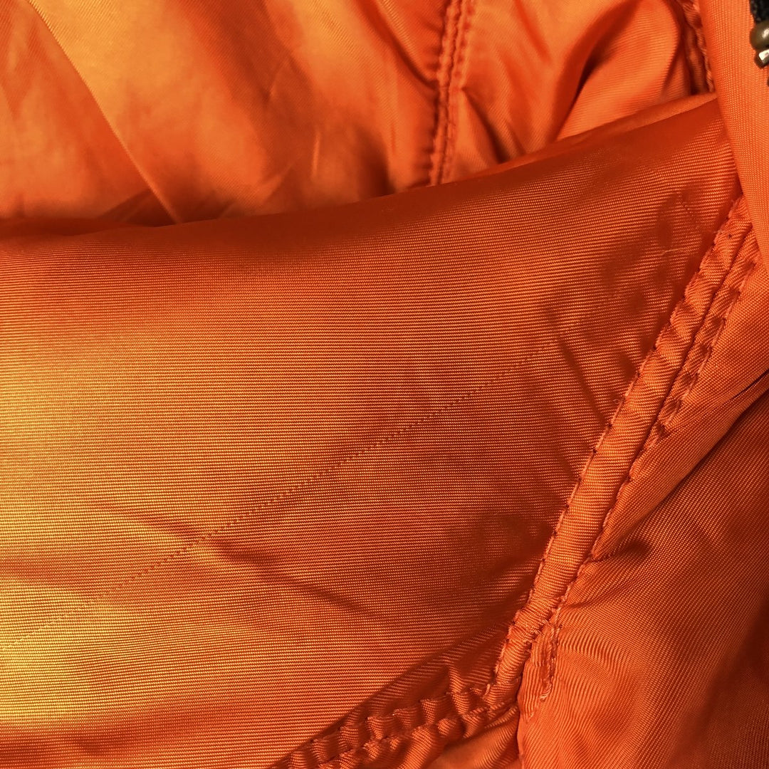 1990'S Civilian Alpha MA-1 Style Padded Military Flight Jacket, Made in USA, Men's Size Medium, Vintage Nylon black type Vintage Second Hand