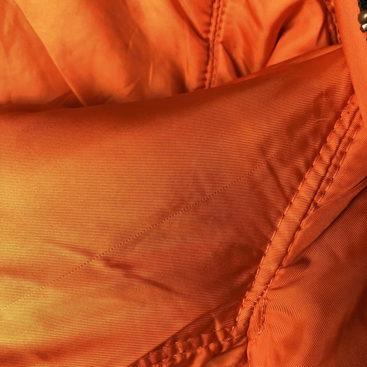 1990'S Civilian Alpha MA-1 Style Padded Military Flight Jacket, Made in USA, Men's Size Medium, Vintage Nylon black type Vintage Second Hand