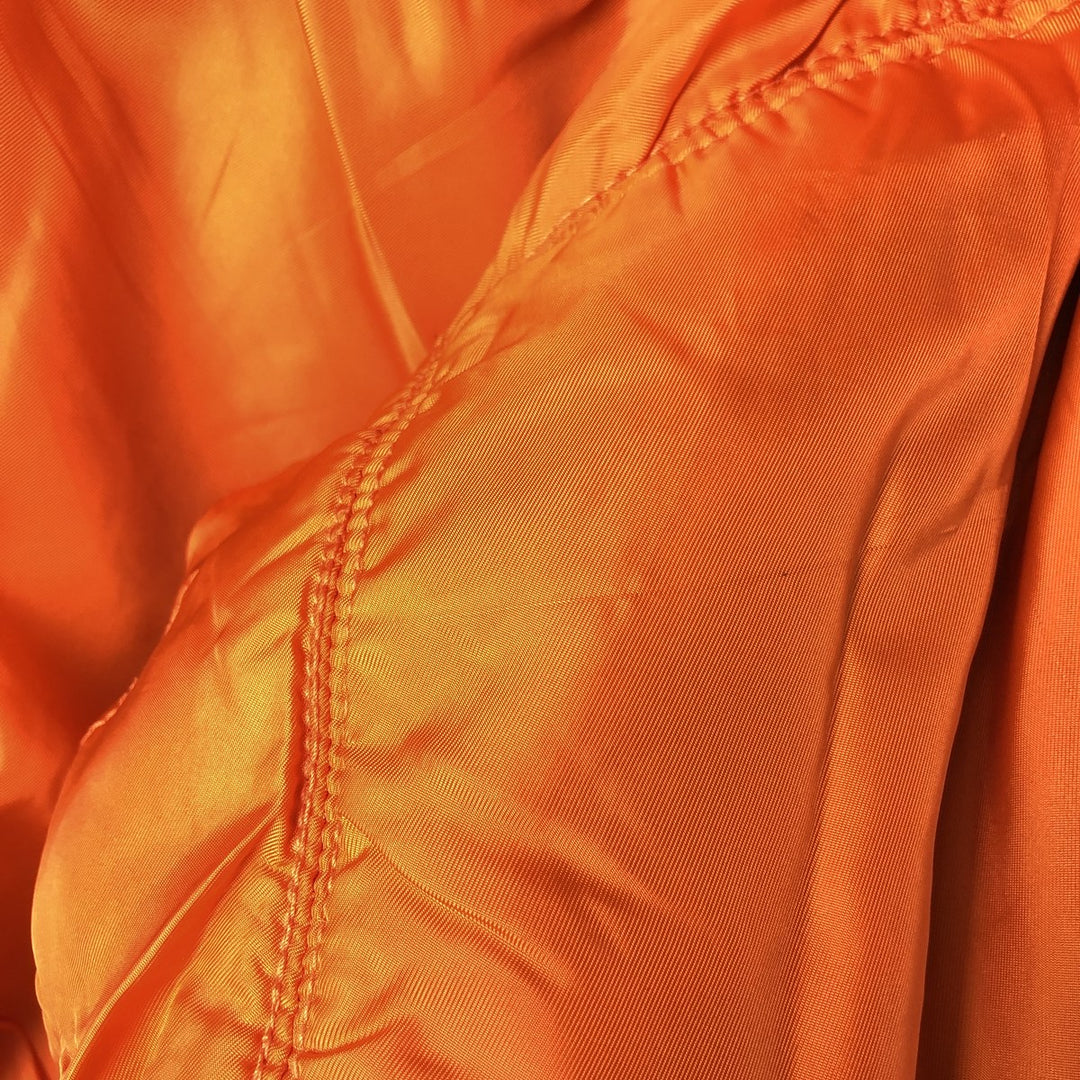 1990'S Civilian Alpha MA-1 Style Padded Military Flight Jacket, Made in USA, Men's Size Medium, Vintage Nylon black type Vintage Second Hand