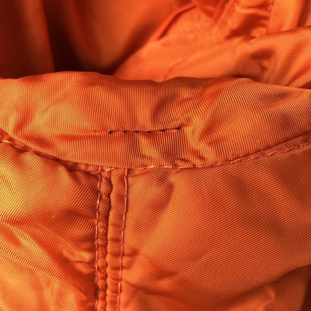 1990'S Civilian Alpha MA-1 Style Padded Military Flight Jacket, Made in USA, Men's Size Medium, Vintage Nylon black type Vintage Second Hand