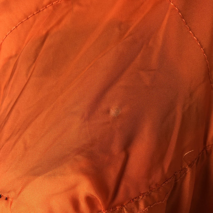 1990'S Civilian Alpha MA-1 Style Padded Military Flight Jacket, Made in USA, Men's Size Medium, Vintage Nylon black type Vintage Second Hand