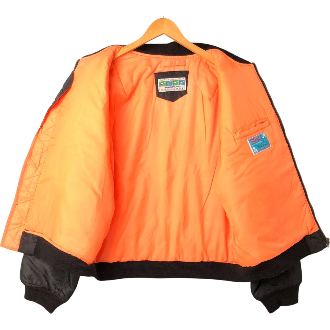 TROPICO Disney MARSUPILAMI Padded Military Flight Jacket, Men's XXL, Vintage Nylon black type Vintage Second Hand