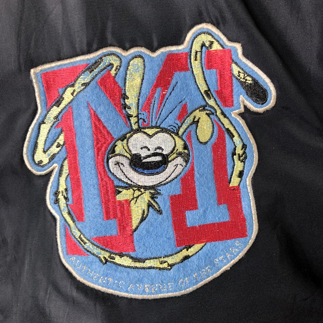 TROPICO Disney MARSUPILAMI Padded Military Flight Jacket, Men's XXL, Vintage Nylon black type Vintage Second Hand