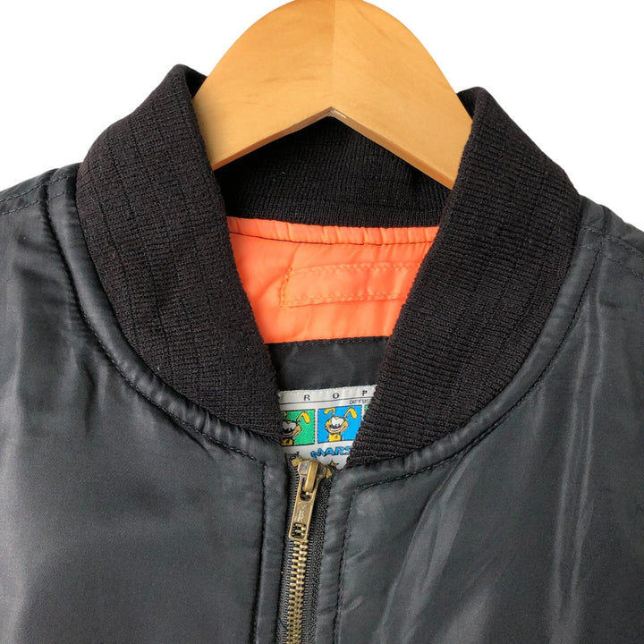 TROPICO Disney MARSUPILAMI Padded Military Flight Jacket, Men's XXL, Vintage Nylon black type Vintage Second Hand