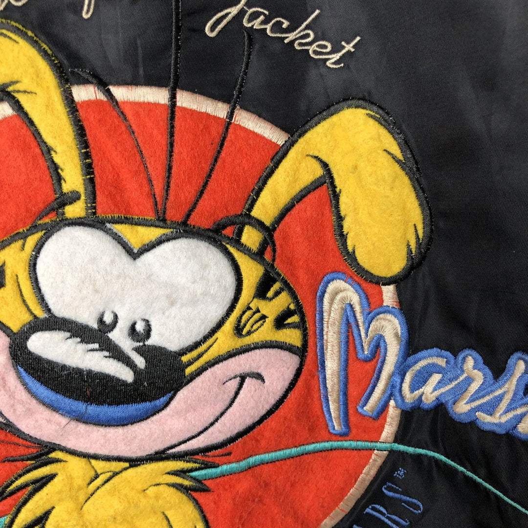 TROPICO Disney MARSUPILAMI Padded Military Flight Jacket, Men's XXL, Vintage Nylon black type Vintage Second Hand