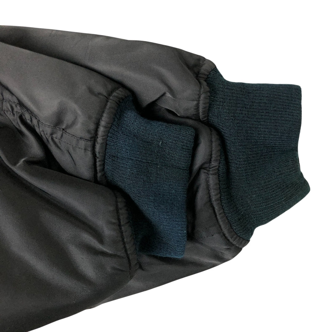 ME-S civilian MA-1 type padded military flight jacket, men's size L Nylon black type Vintage Second Hand