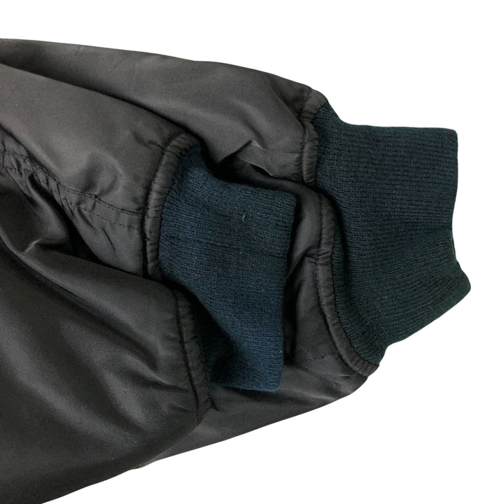 ME-S civilian MA-1 type padded military flight jacket, men's size L Nylon black type Vintage Second Hand