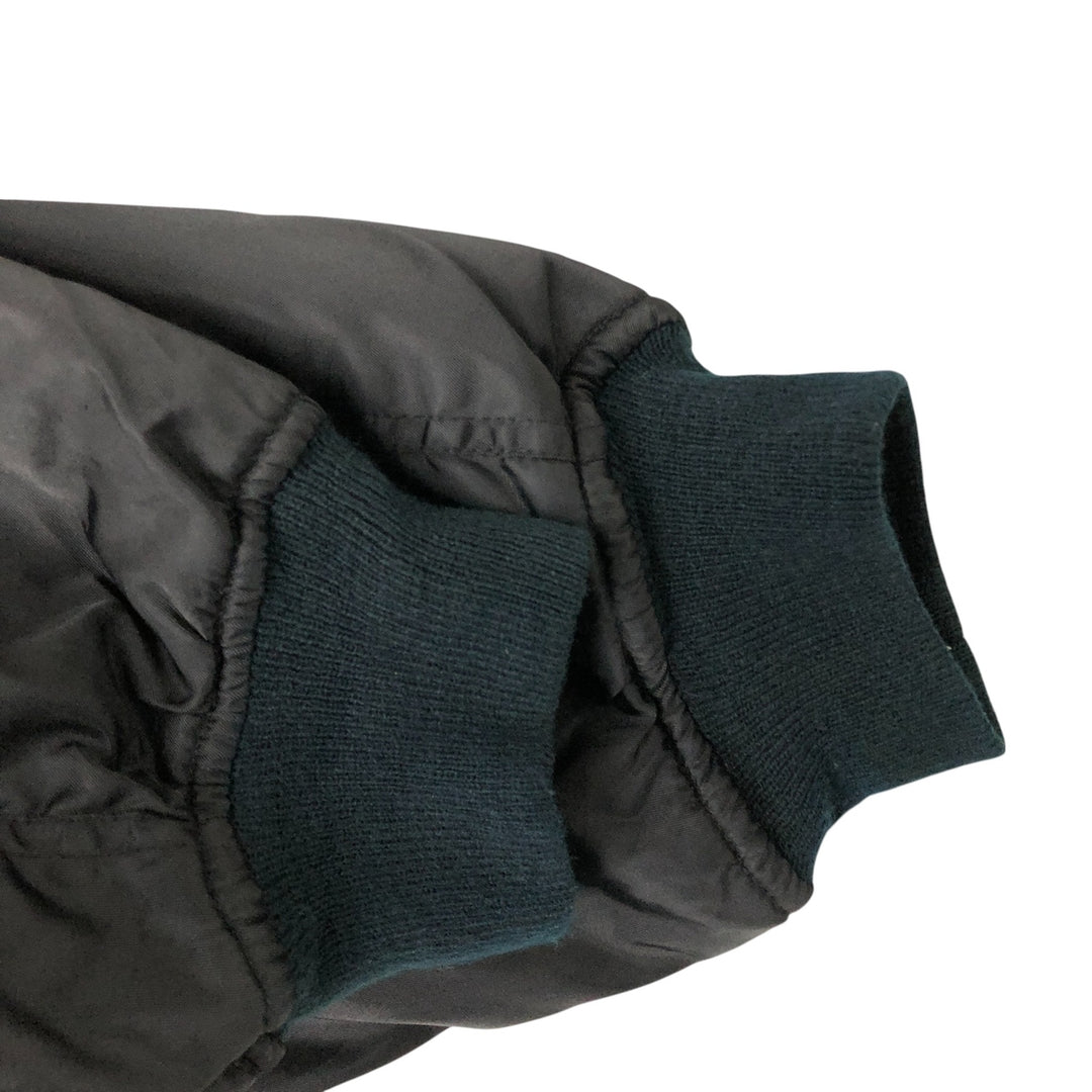 ME-S civilian MA-1 type padded military flight jacket, men's size L Nylon black type Vintage Second Hand