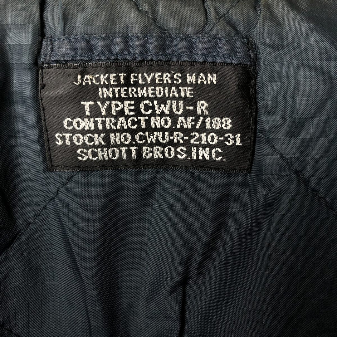 90'S civilian SCHOTT CWU-45 Nylon navy blue type Vintage Second Hand