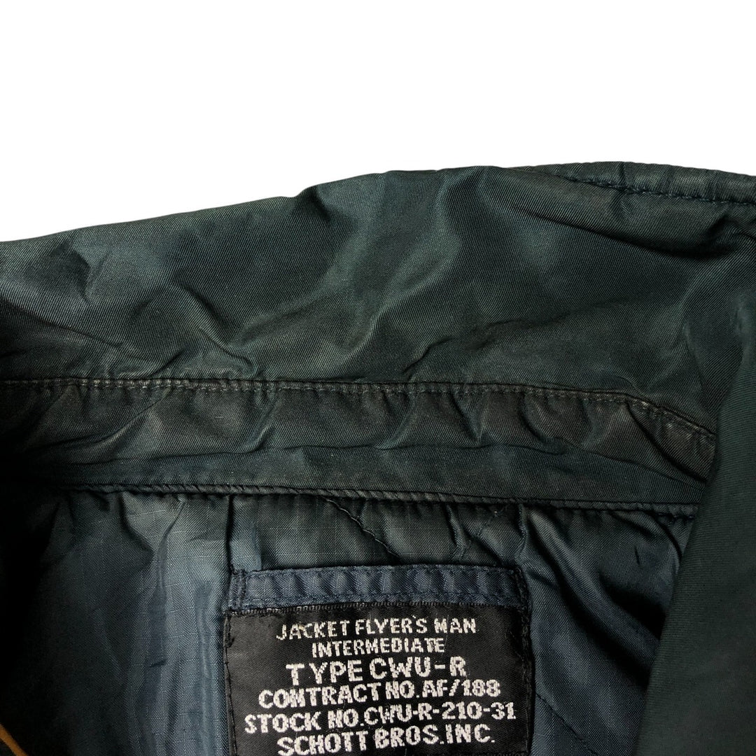 90'S civilian SCHOTT CWU-45 Nylon navy blue type Vintage Second Hand