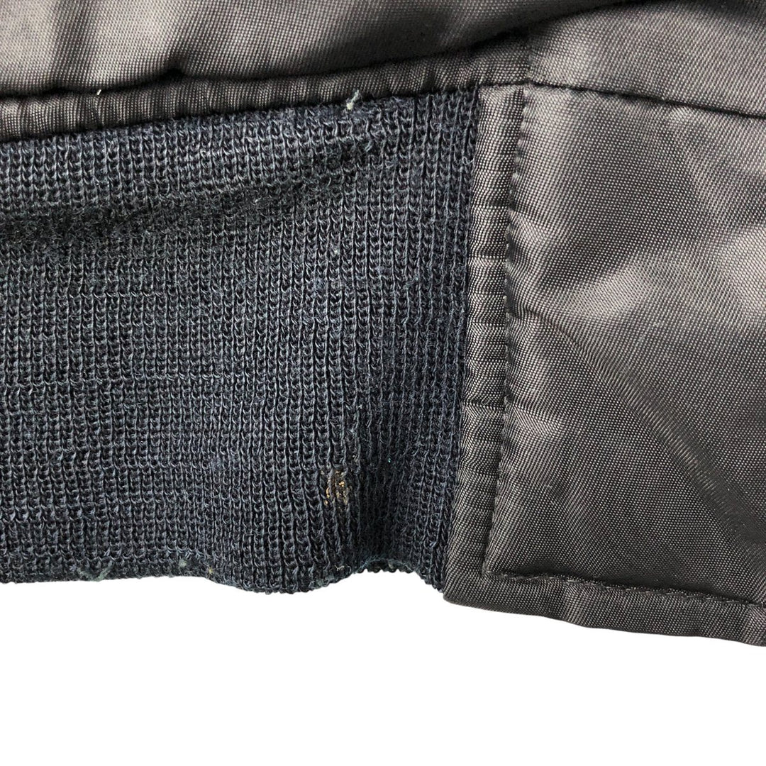 Civilian ST ARMY MA-1 type padded military flight jacket, men's size L Nylon black type Vintage Second Hand
