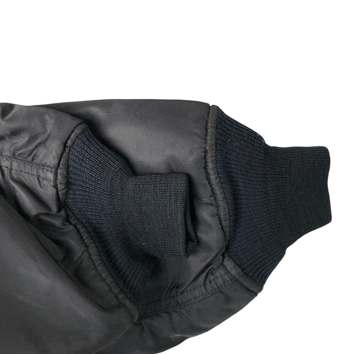 Civilian ST ARMY MA-1 type padded military flight jacket, men's size L Nylon black type Vintage Second Hand