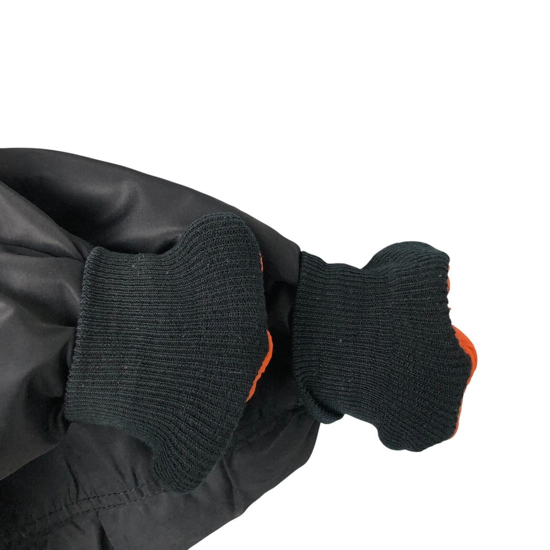 Civilian ST ARMY MA-1 type padded military flight jacket, men's size L Nylon black type Vintage Second Hand