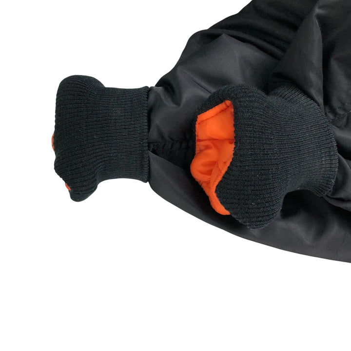 Civilian ST ARMY MA-1 type padded military flight jacket, men's size L Nylon black type Vintage Second Hand