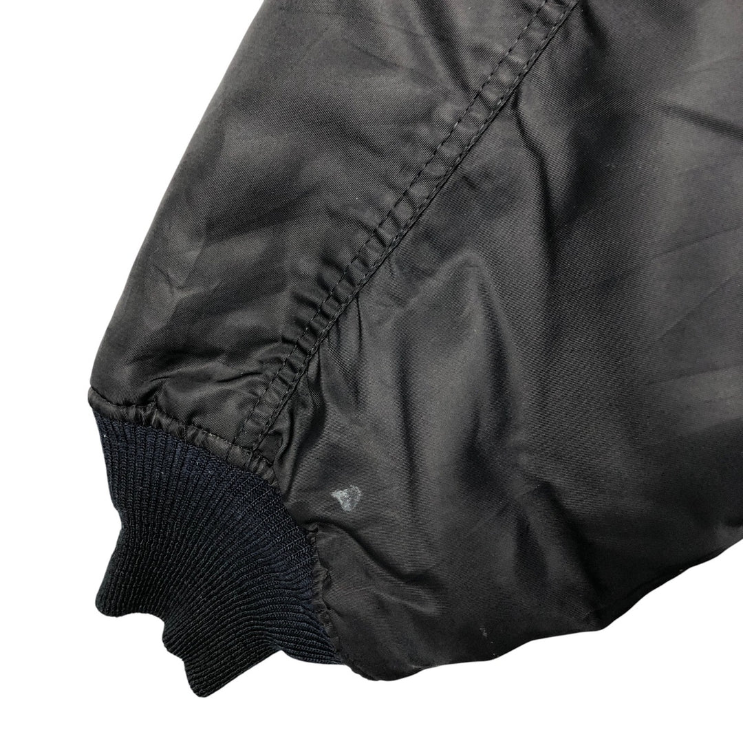 Civilian ST ARMY MA-1 type padded military flight jacket, men's size L Nylon black type Vintage Second Hand