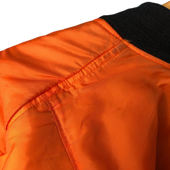 Civilian ST ARMY MA-1 type padded military flight jacket, men's size L Nylon black type Vintage Second Hand