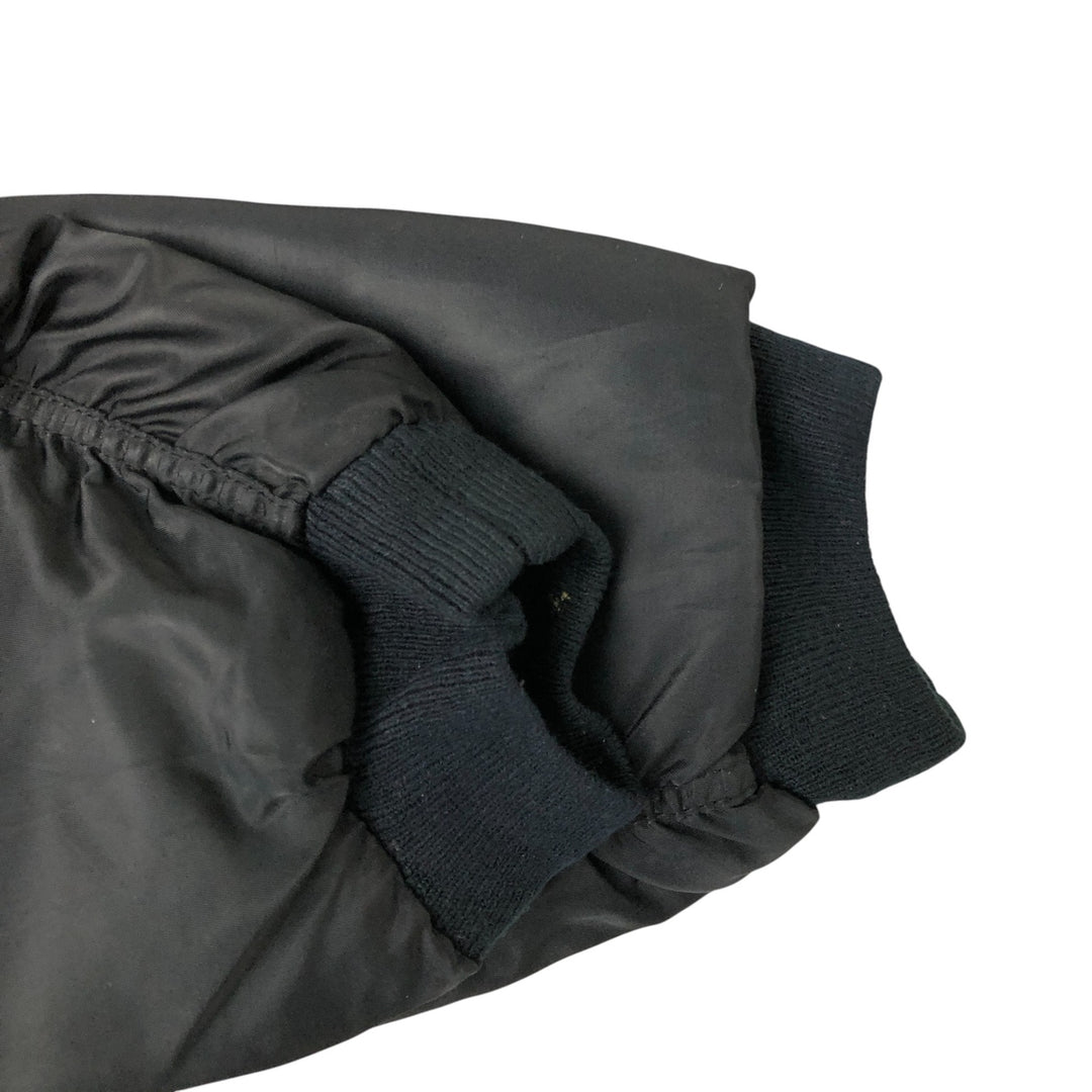 Vintage civilian MA-1 style padded military flight jacket, men's size XL Nylon black type Vintage Second Hand